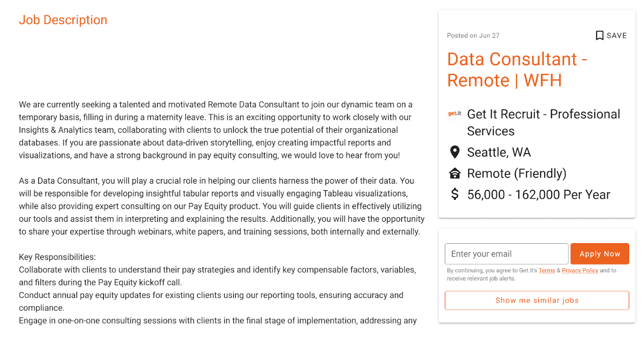 Remote Data Consultant Job Role