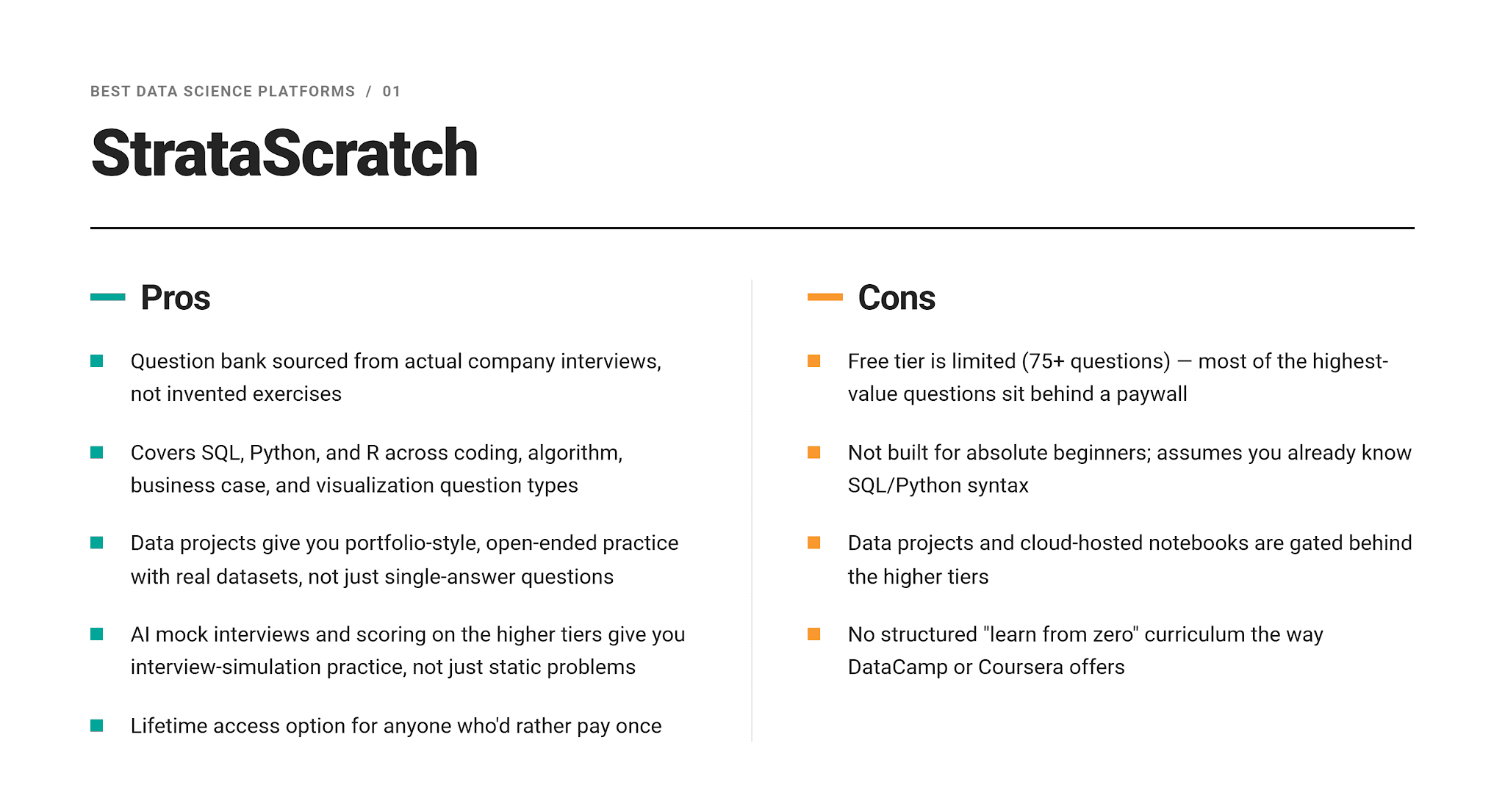 Data Science Platforms Pros and Cons