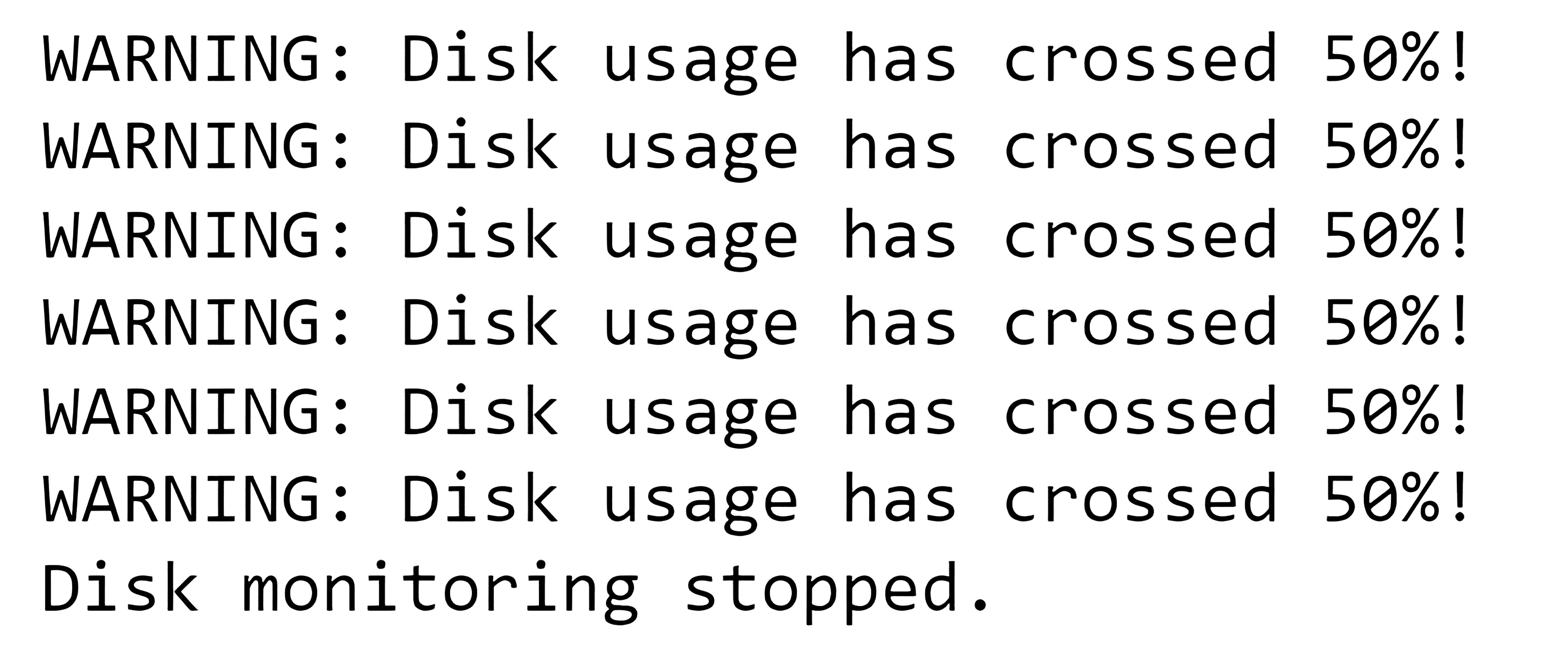 Monitoring the Disk Usage of the System in Python Threading