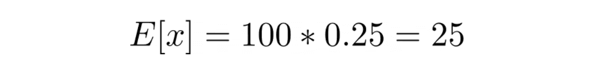 Plug the probability value