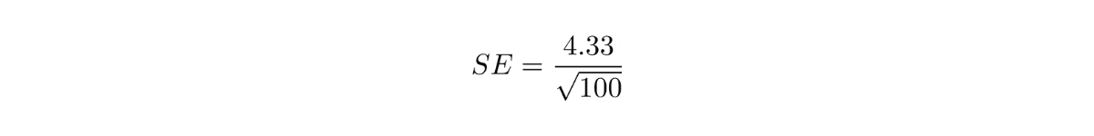 standard error is the standard deviation