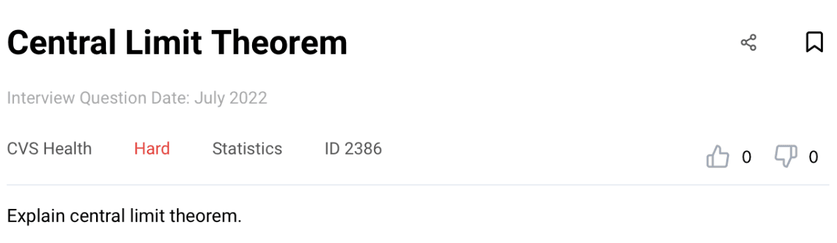 Data Science Interview Question from CVS Health