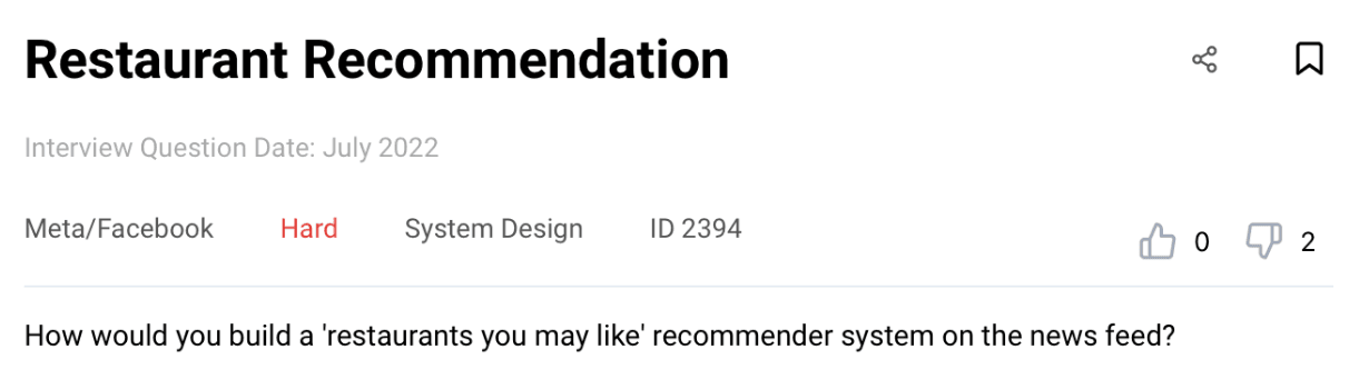 Data Science Interview Question from Facebook