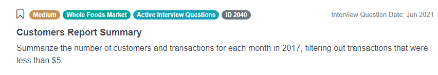 python interview questions for data scientist for customers report summary