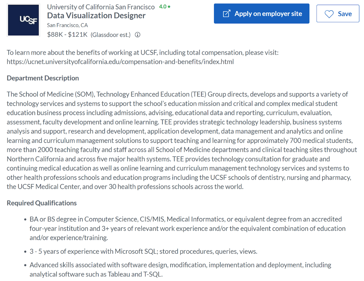 Remote Data Visualization Designer Job Role