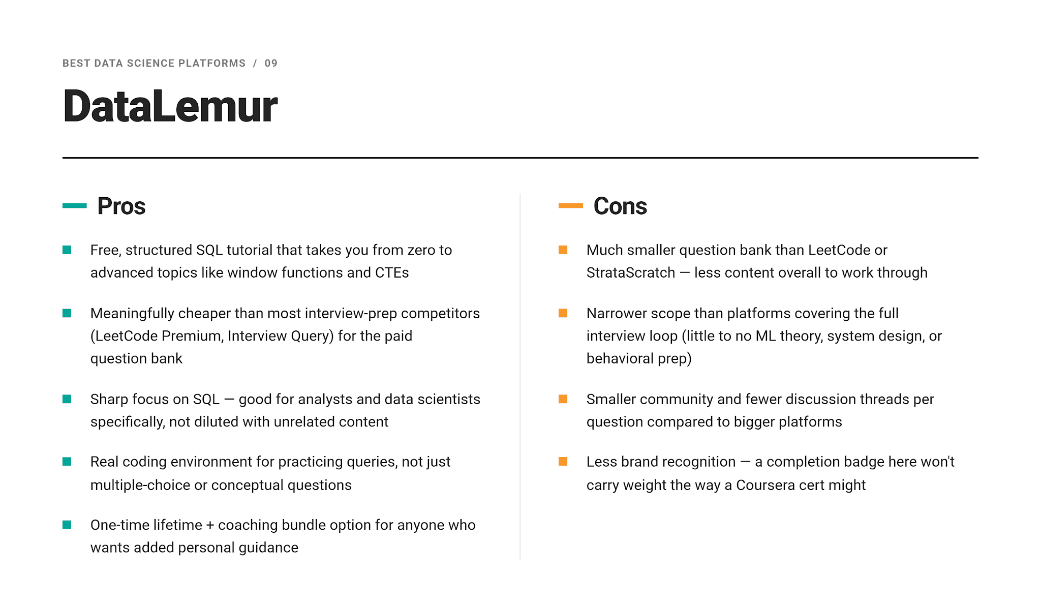 Data Science Platforms Pros and Cons