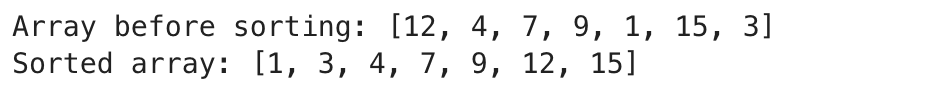 Quick Sort Time Complexity Example for Array