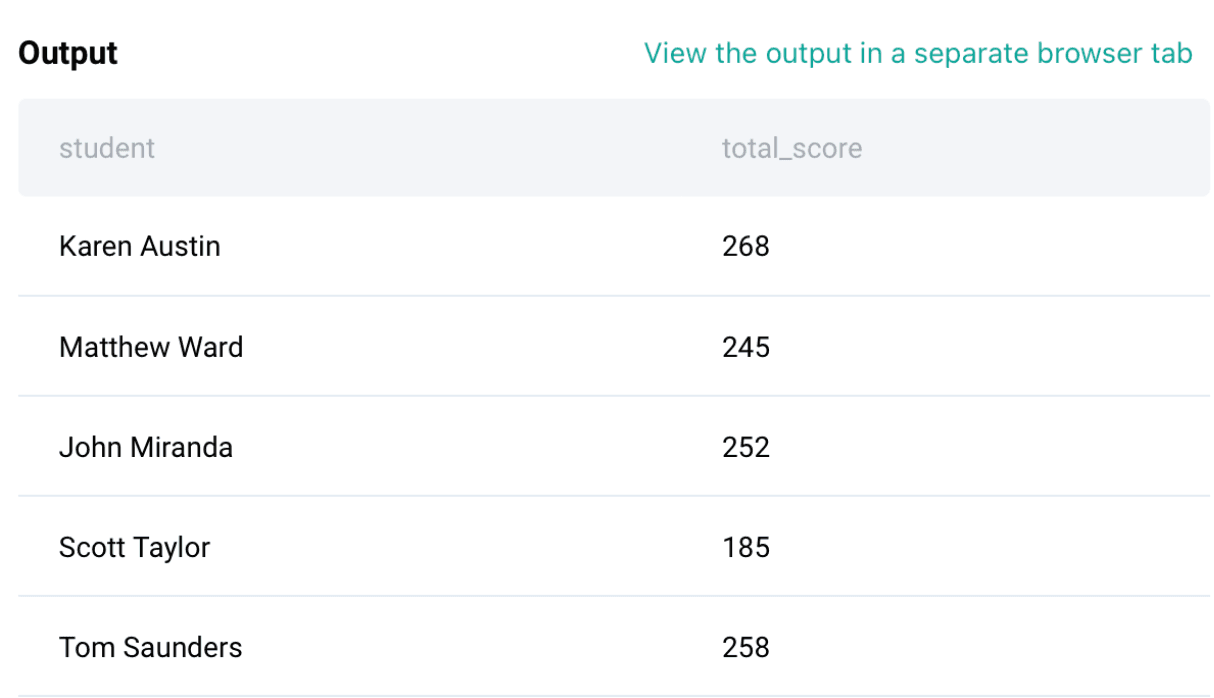 Output for Data Science Interview Question from Box
