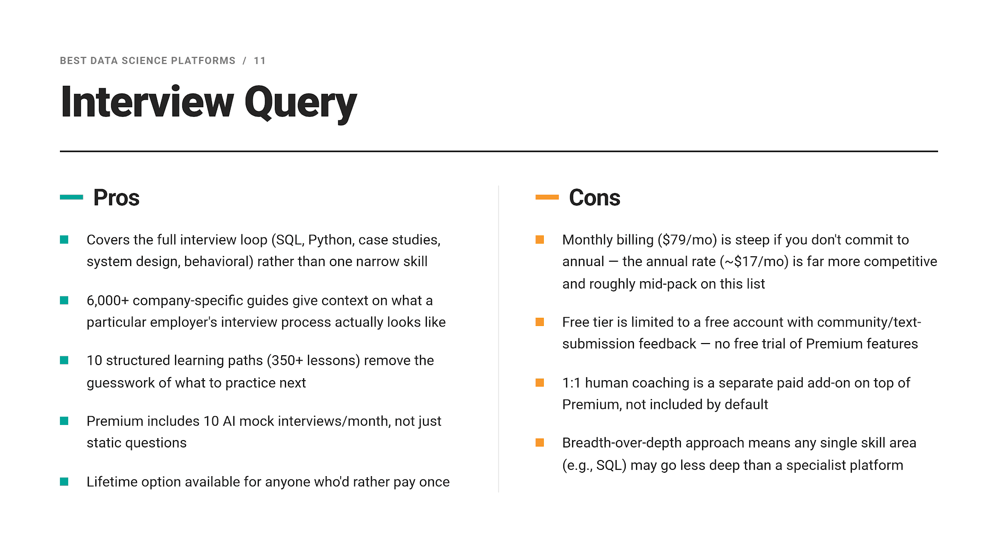 Data Science Platforms Pros and Cons