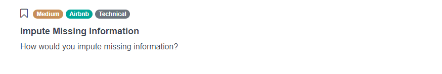 Airbnb Data Scientist Interview Question for Impute Missing Information