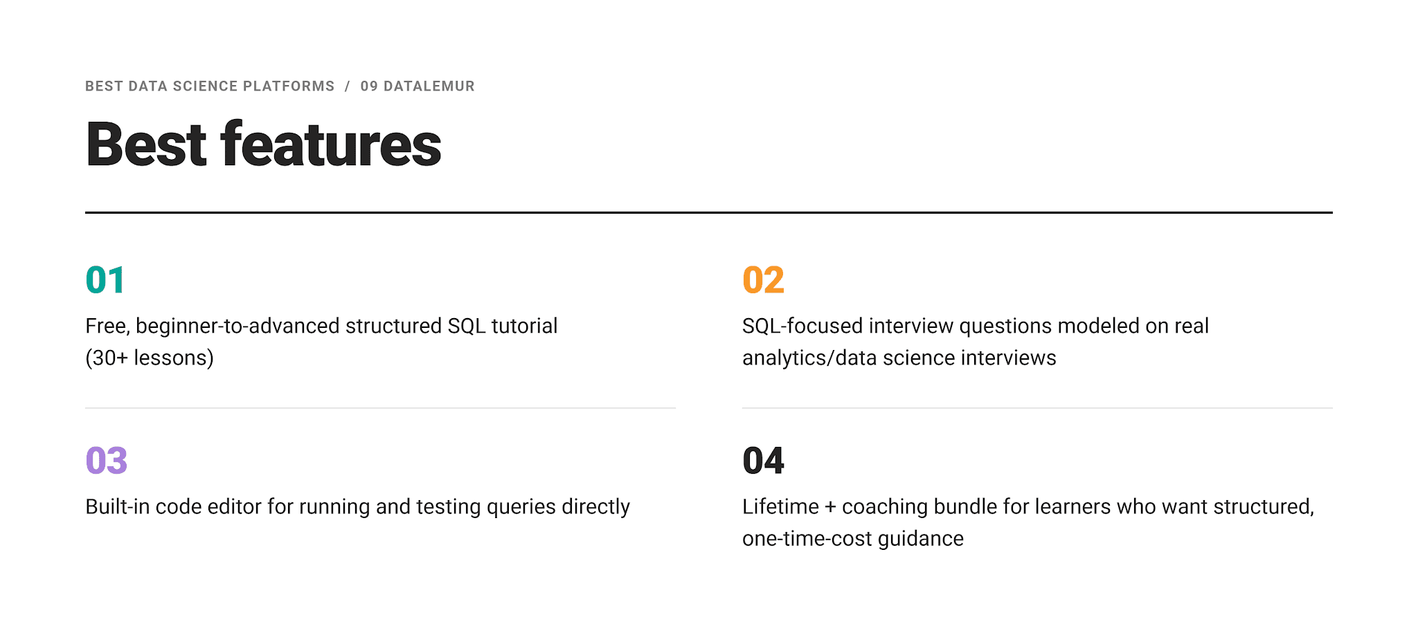 Data Science Platforms Best Features