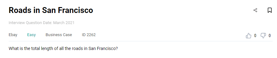 Business analyst interview question from Ebay