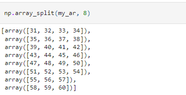 array split method