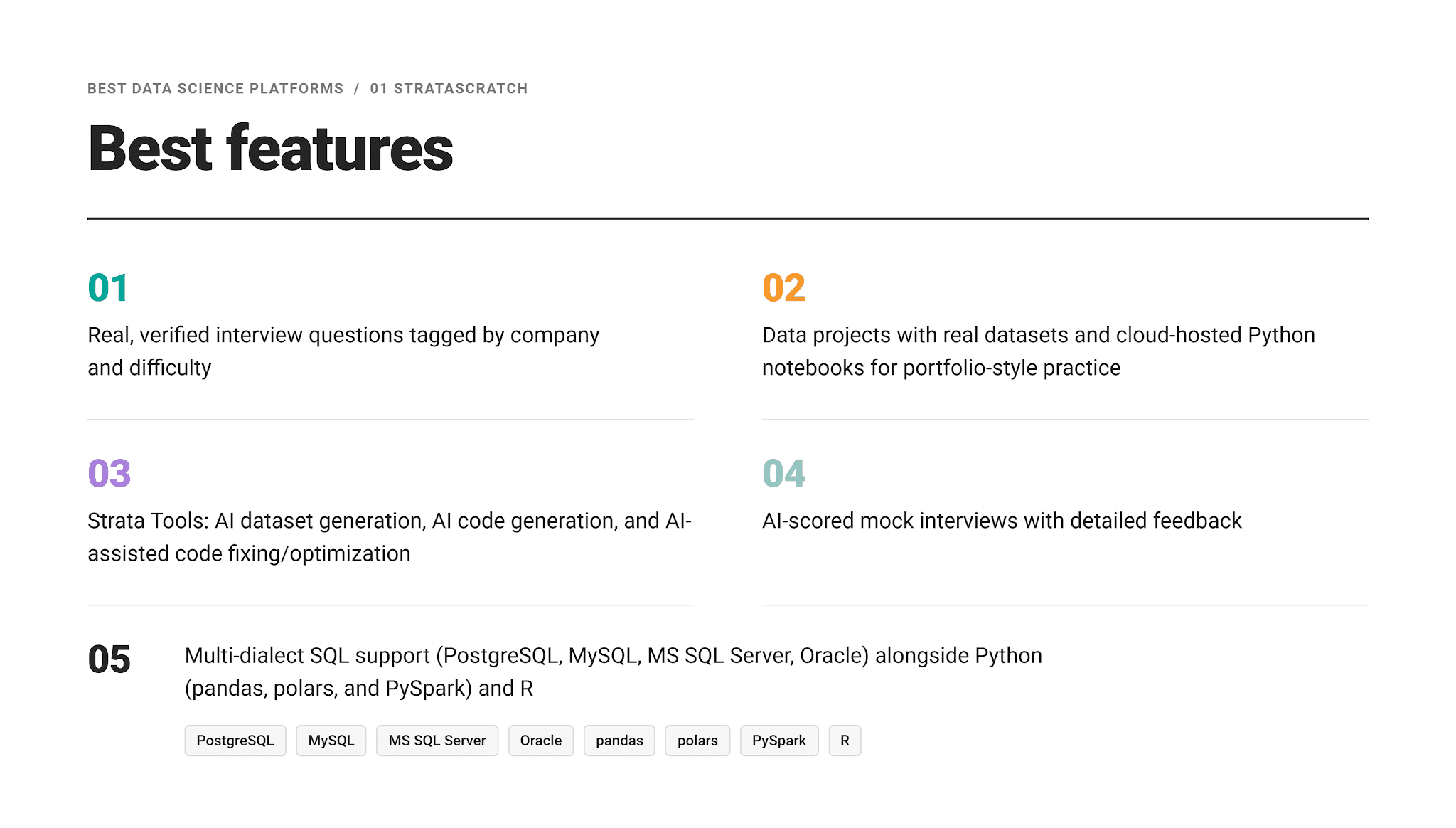 Data Science Platforms Best Features