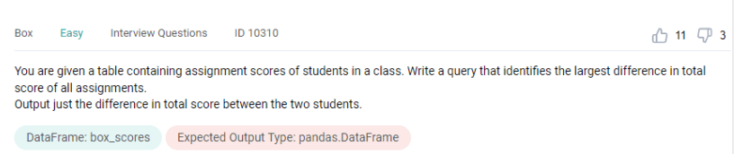 Python Coding Interview Question from Box