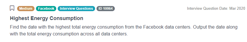 Highest Energy Consumption