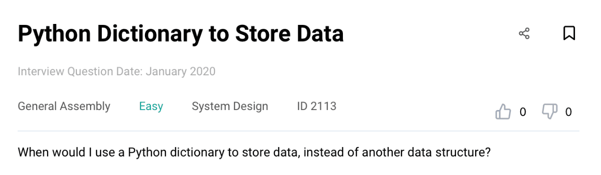 Data Science Interview Question from General Assembly