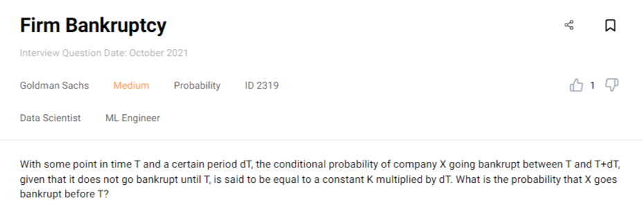 Probability Cheat Sheet Interview Question 3