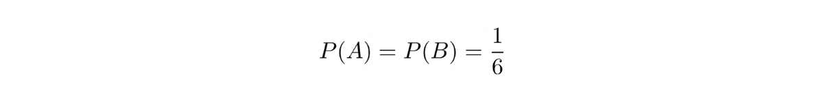 probability of us getting a single roll