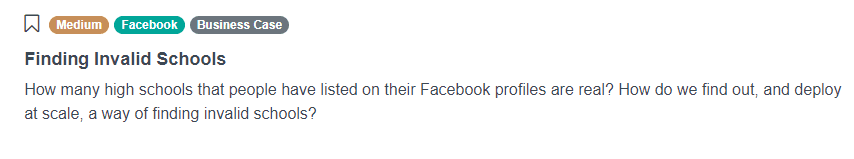 Facebook Data Scientist Interview Question for business case