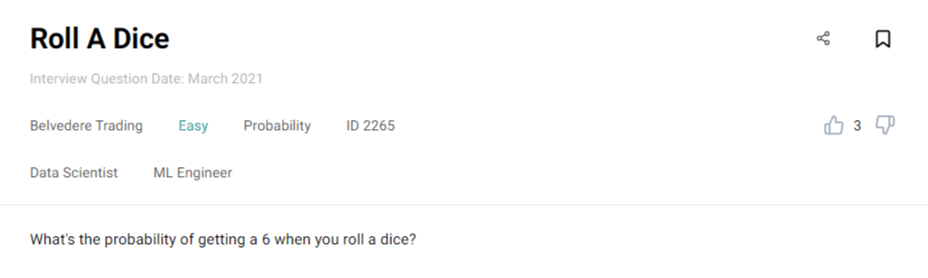 Probability Cheat Sheet Interview Question 2