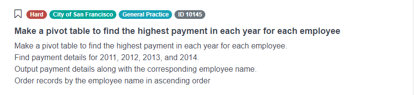 Python Pandas interview questions to make a pivot table
