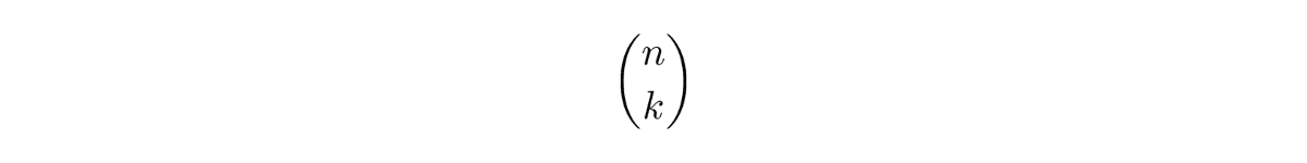 equation of C(n,k)