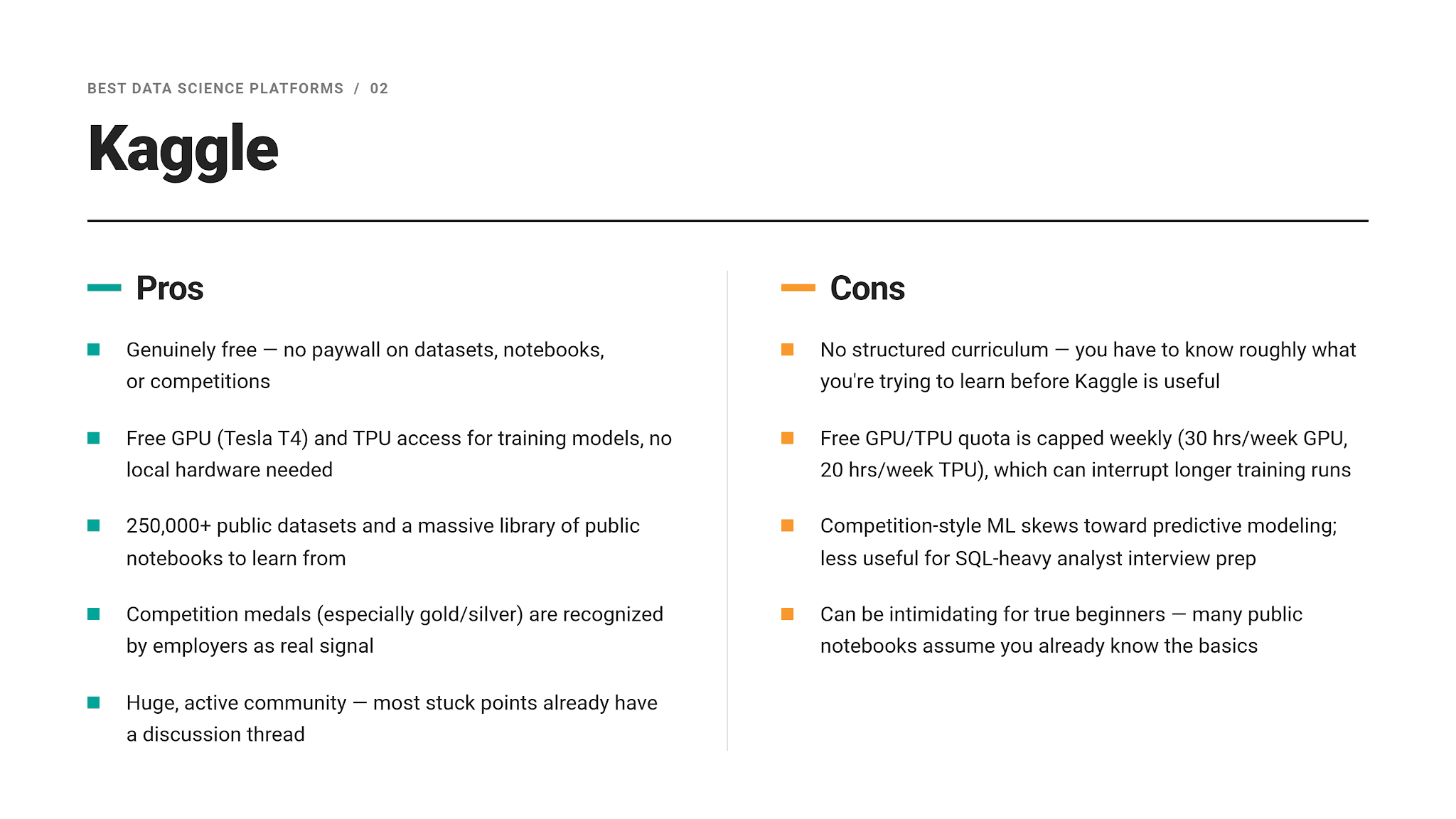 Data Science Platforms Pros and Cons
