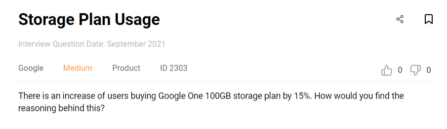 Data Science Product Interview Questions at Google