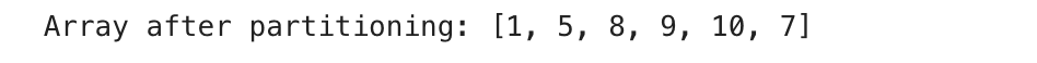 Partitioning Component of Quick Sort Time Complexity