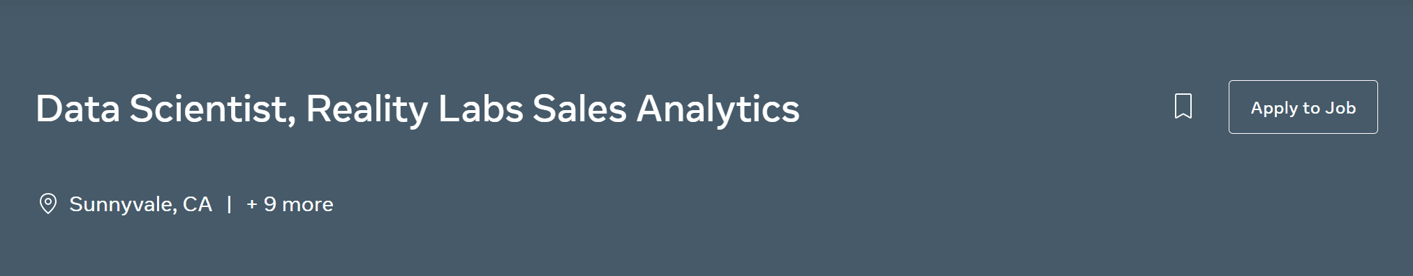 Facebook data scientist job post example