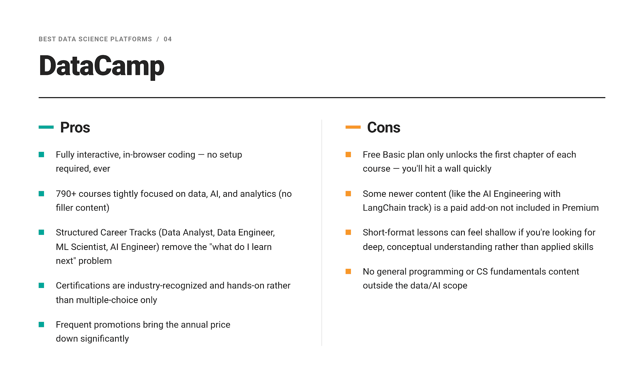 Data Science Platforms Pros and Cons