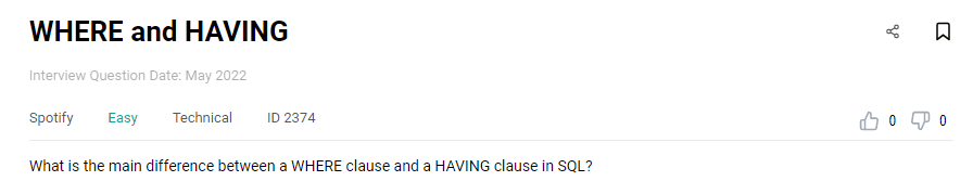 Business analyst interview question from Spotify