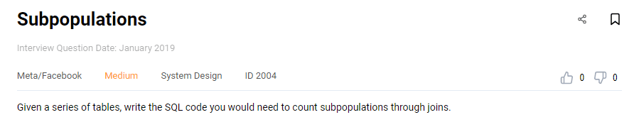 Facebook data engineer interview question to count subpopulations