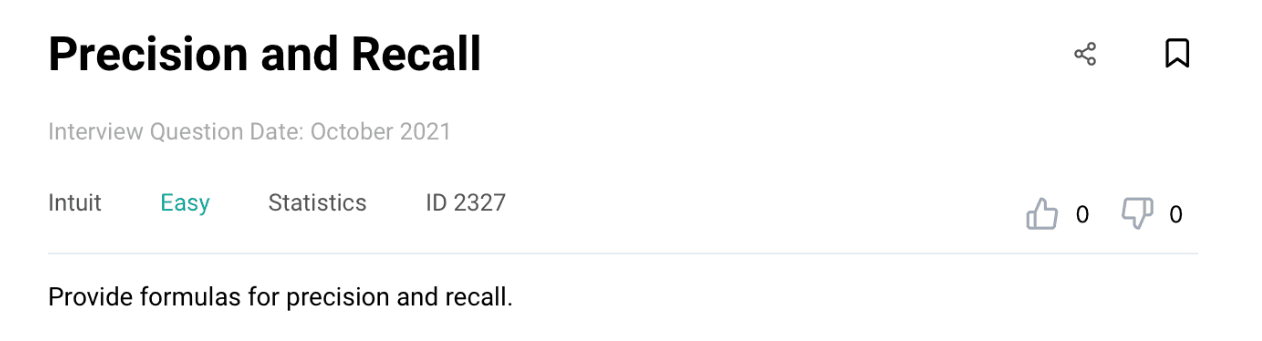 Data Science Interview Question from Intuit