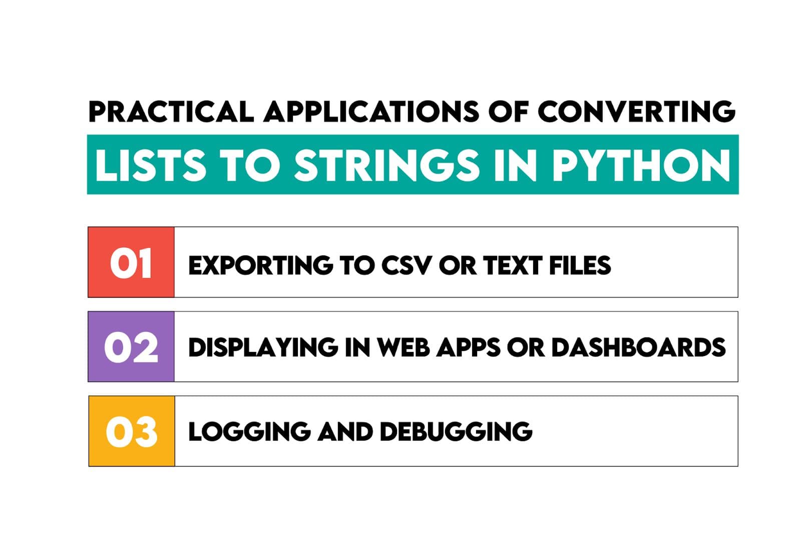 Practical Applications of Converting Lists to Strings in Python