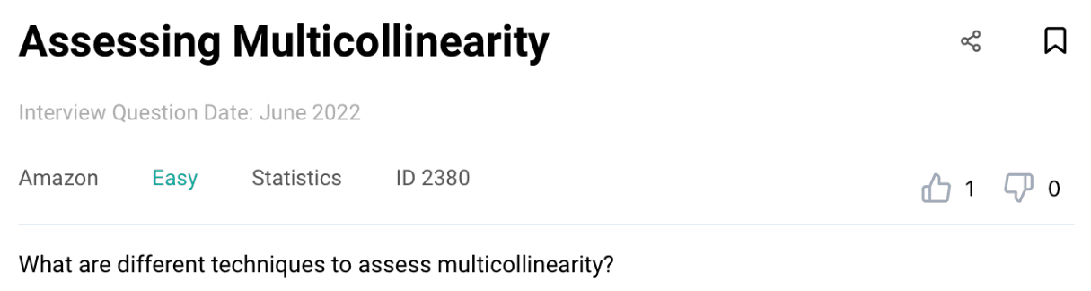 Data Science Interview Question from Amazon