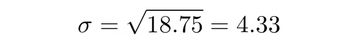 standard deviation is the square root of variance