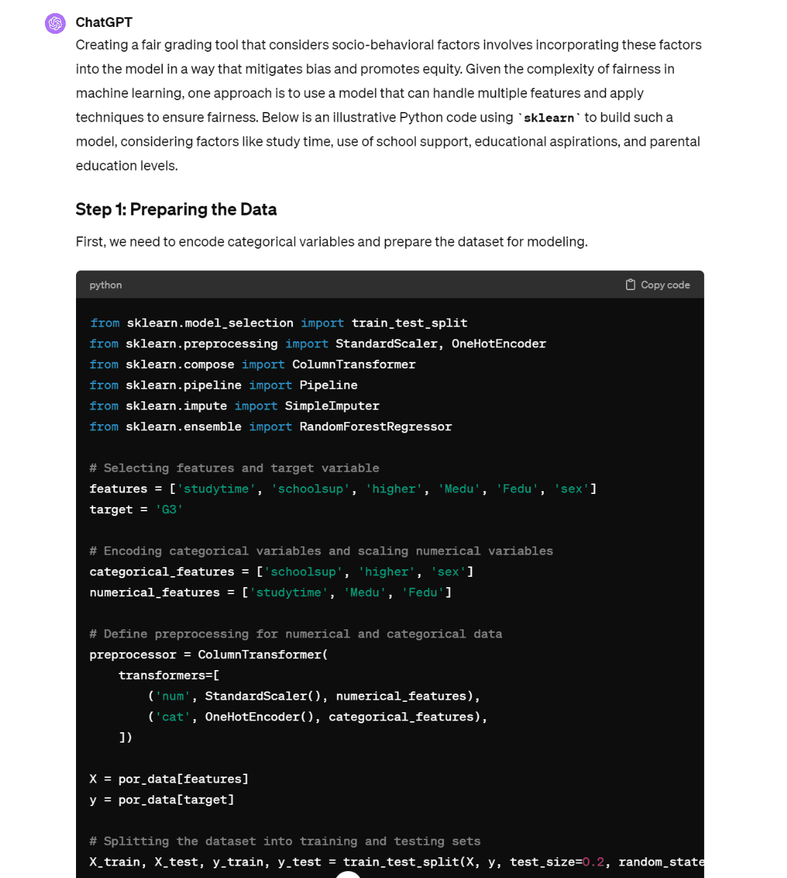 Using Chatgpt for Data Science Project