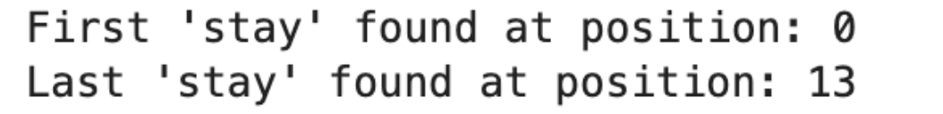 Search in python string methods