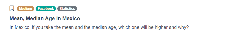 Mean, Median Age in Mexico