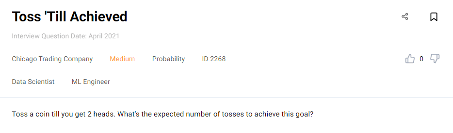 Probability Cheat Sheet Interview Question 10