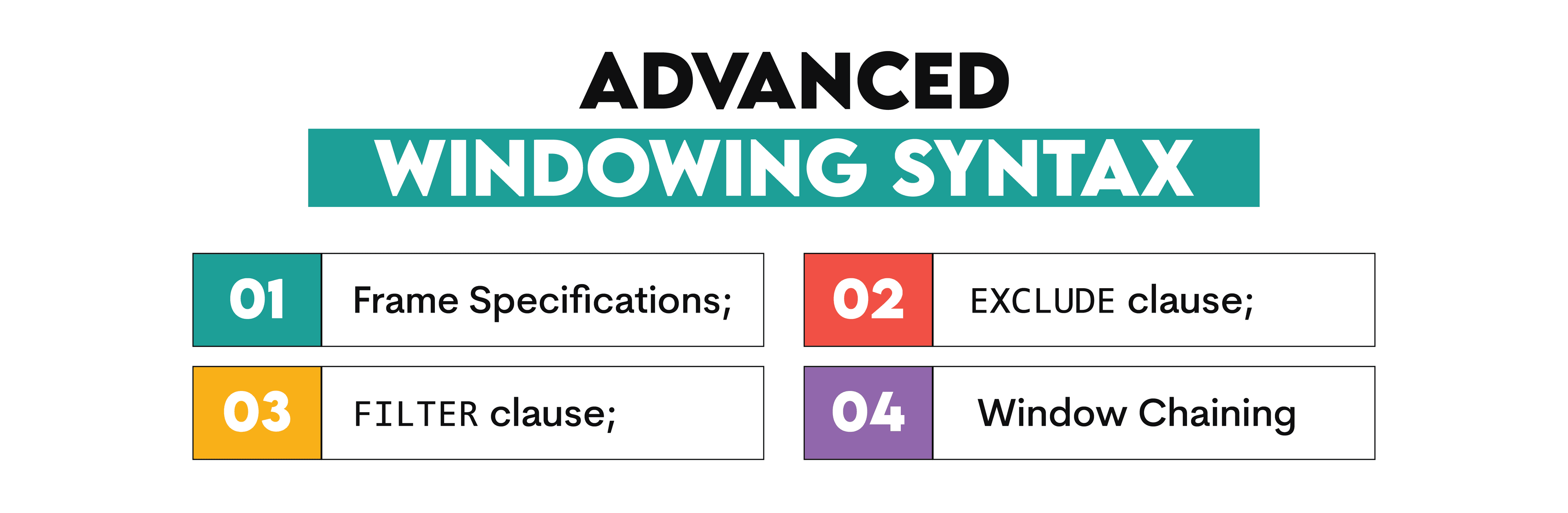 Advanced SQL Window Functions