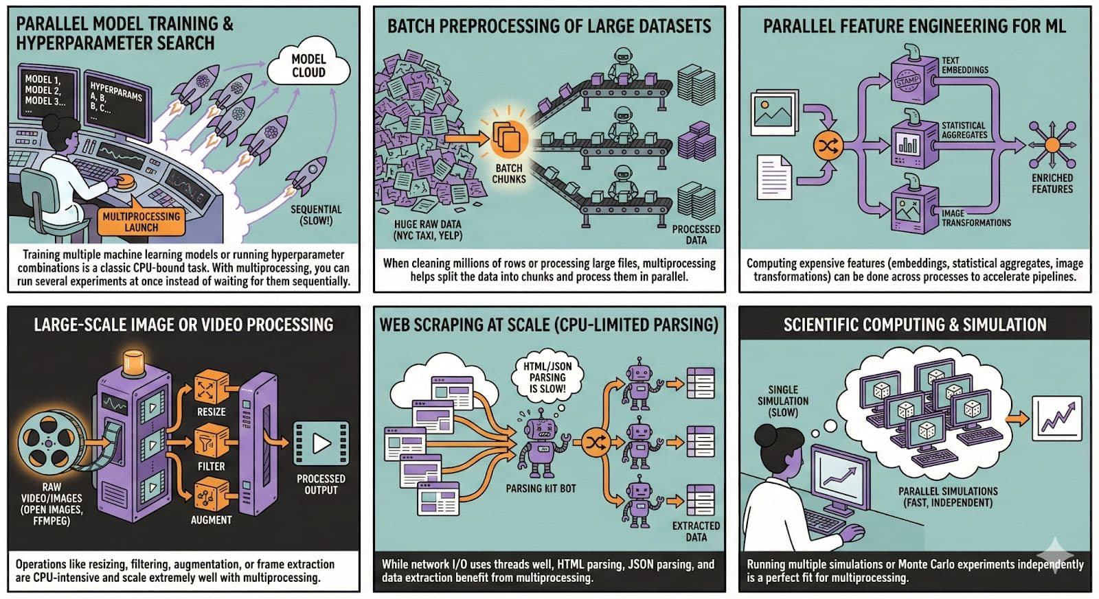 Python Multiprocessing Real world Use Cases