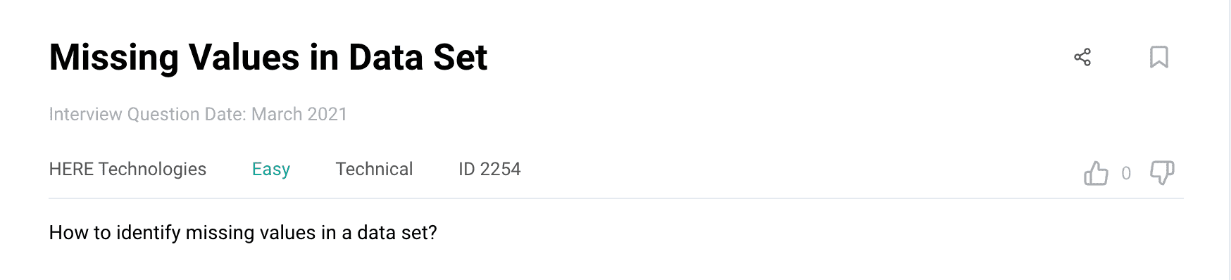 Python data science interview question to identify missing values